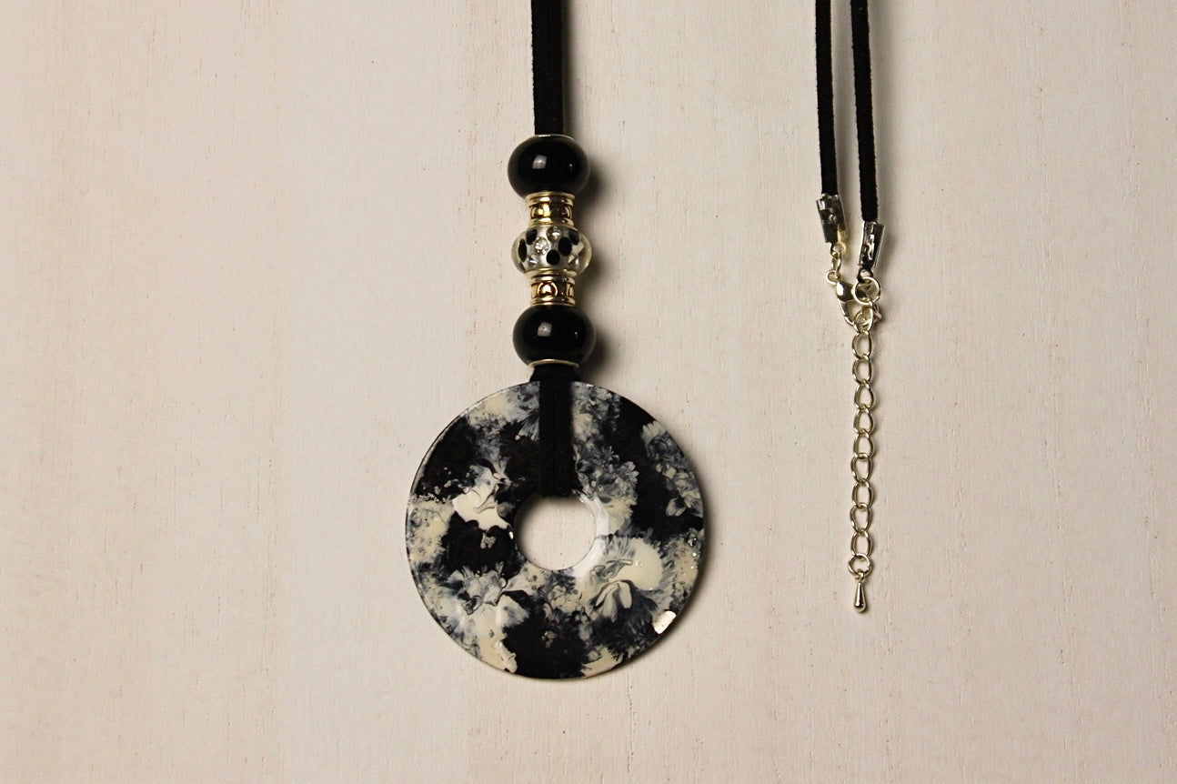 Black & White Beaded Necklace