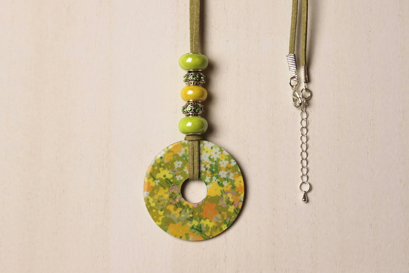 Green & Yellow Beaded Necklace
