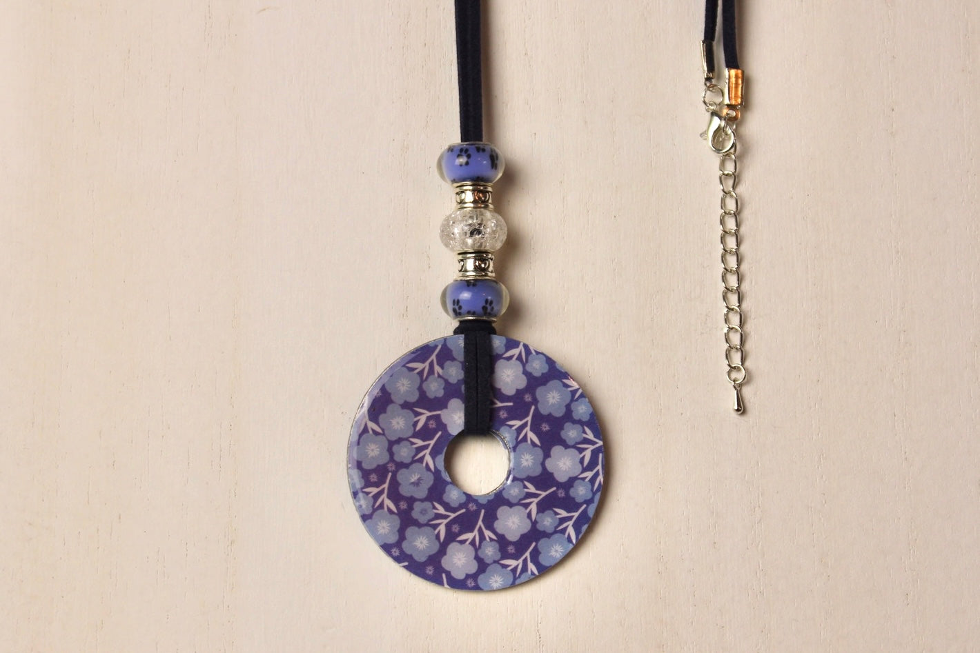 Purple & Blue Beaded Necklace