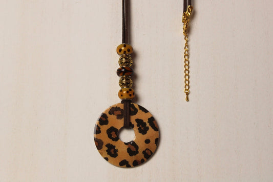 Brown & Gold Beaded Necklace