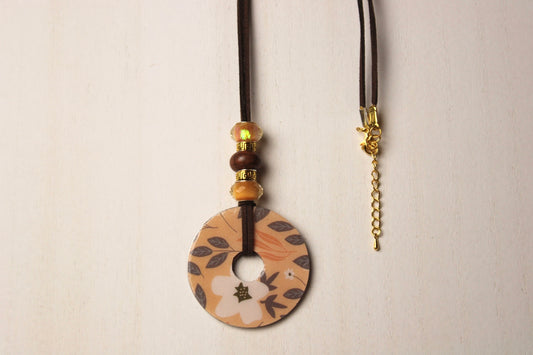 Brown & Gold Beaded Necklace
