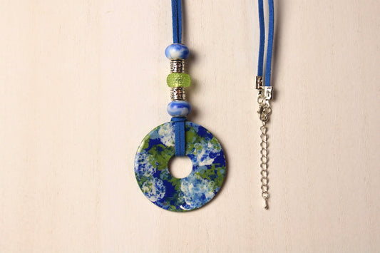 Blue & Green Beaded Necklace