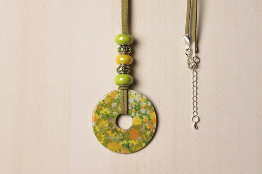 Green & Yellow Beaded Necklace