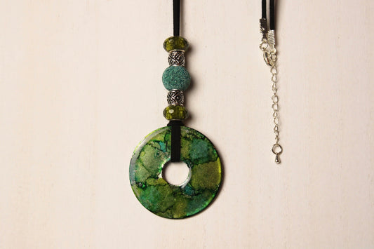 Green & Turquoise Beaded Necklace