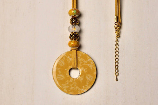 Golden Yellow Beaded Necklace