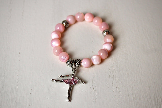 Pink Beaded Bracelet - Children (5 years or older recommended)